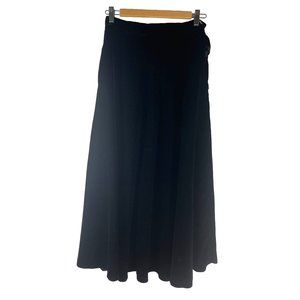 VTG Ralph Lauren Dark Academia Luxury Black Velvet Maxi Skirt, Women's  10
